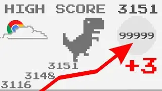 The New Dinosaur Run Resulted In A High Score Of 3151 Instead Of 99999 In Today's Game Of Dino T-Rex