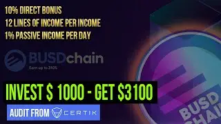 BUSD CHAIN REVIEW ✅ 310% CRYPTO PASSIVE INCOME 🔥CERTIK AUDIT ✅ BEST HYIP PROJECT 2023