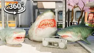 360° Megalodon Apocalypse! *megalodons everywhere!