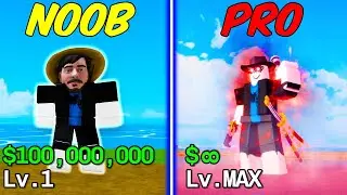 Noob To Pro with MrBeast got $100,000,000 at Level 1 Full Human V4