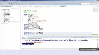 Difference between Iterators and Generators Part-2