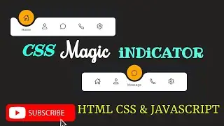 Magic Navigation Menu Indicator using Html CSS & Javascript | Curve Outside Effects