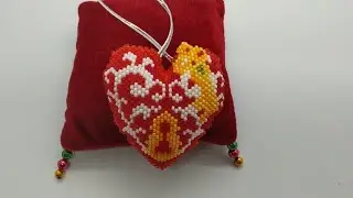 226. 💖 Сердце из бисера.💓 Кирпичное плетение. Часть 1/6.