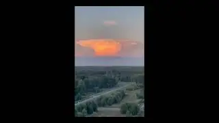 Ядерный гриб в небе над Казанью  напугал местных жителей.