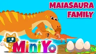 Maiasaura Family | Dinosaur Songs for Kids | Miniyo Kids Nursery Rhymes
