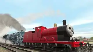 JAMES ANGRY FACE - POLAR EXPRESS FROZEN ICE RUNNING WITHOUT ANY DIRECTION-TRAINZ RAILROAD SIMULATOR