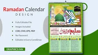 Ramadan Calendar Design 2021 with CDR File | Graphics Inn |