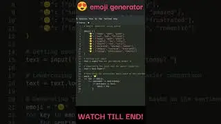 Create an Emoji Generator Using Python | #Shorts #Python