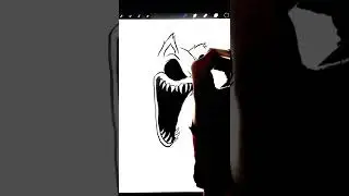 Drawing Friday Night Funkin (FNF) SONIC EXE BLACK SUN 