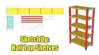 SketchUp: Proud Halflap Shelving System