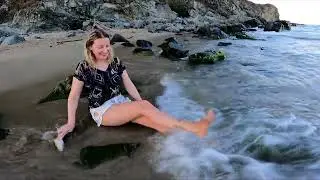 At the Black Sea again! (Wetlook in High Heels)