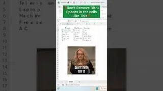 Don't Remove Blank Spaces in Excel‼️ Instead Use Most Useful Trick 