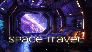 Space Travel Ambience and Music | going on a trip in a spaceship across the universe