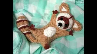 Crochet amigurumi raccoon