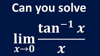 Limit of (arctan x)/x as x approaches 0