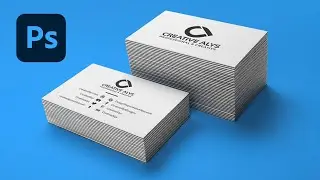 Stacked Letterpress Business Card Mockup | PSD Mockup | Adobe Photoshop