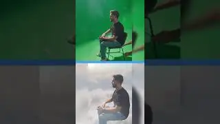 Transforming a green screen into an airplane. A look at how we shot my last video #shorts