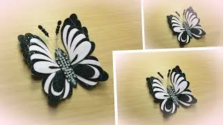 Бабочка из фоамирана и экокожи / diy butterfly / borboleta