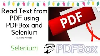 Read Text from PDF files using Selenium and PDFBox API||Selenium WebDriver||Web Automation