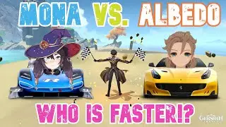 MONA VS. ALBEDO! WHO IS FASTER!? GENSHIN IMPACT