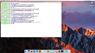 The cd (change directory) command in linux