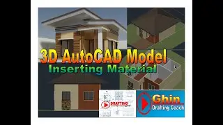 Drawing Exercise 14:  How to ADD MATERIALS in 3D MODEL using RMAT (3D AutoCAD)