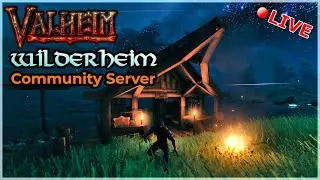 Building a Cozy Lake Starter House! [Valheim Community Server]