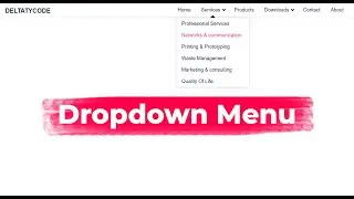 How To Create a  Dropdown Menu In HTML and CSS