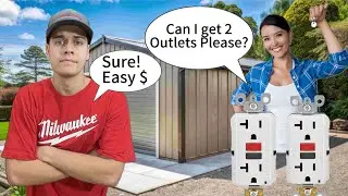 Installing 2 -20 AMP Outlets in a Detach Garage From SCRATCH!