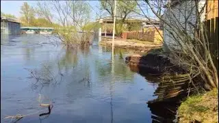 👁👁 Нижне -Заречная улица . Благодаря чиновникам вода добралась до хоз. построек  