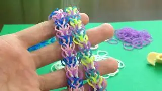 Браслет Сердце Ангела из резинок на рогатке