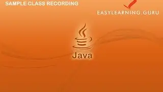 Java Tutorial for Hadoop Beginner | Java tutorial |EasyLearning Guru