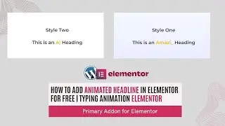 How to add Animated Headline in  Elementor For Free | Typing Animation Elementor