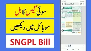 SUI Gas Bill Check Karne Ka Tarika | How To Check SNGPL Bill Online