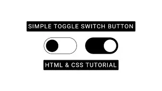 How To Create A Simple Toggle Switch Button Using HTML & CSS