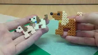 Собака из термомозаики