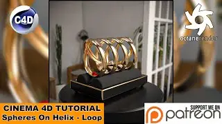 Spheres On Helix - Loop (Cinema 4D - Tutorial)