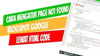 Cara mengatur page not found blogspot google