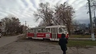 Дружківський трамвай. Рух вагона на маршрут.