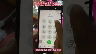 Iphone Secret Codes, Hide Calling ID RestrictionNo Caller ID (No numbers) #shortvideo #smartphone