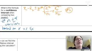 Two sample confidence intervals