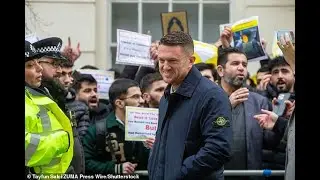 Alex Stein & Tommy Robinson interview Islamic protesters outside Swedish Embassy