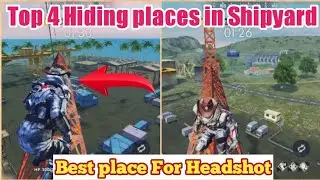 Top 4 hiding places in shipyard || free fire hiding places || 