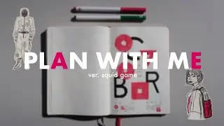 Plan With Me | Squid Game🦑 | October Minimal Bullet Journal Setup