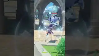 Walking casually with my Cryo Abyss Mage to Monstadt (Genshin Impact)