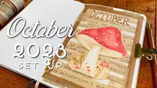 PLAN WITH ME | October 2023 Bullet Journal- Mushrooms