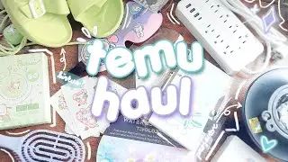a random temu haul | sticker printer, sanrio, galaxy projector, and birkenstock dupes!