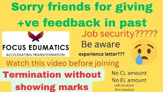 Focus Edumatics  Fake or Genuine | termination | Poor performance review