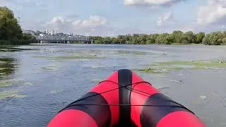 Впадение реки Пенза в реку Суру. Вид с пакрафта.