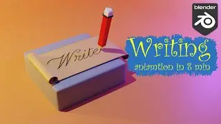 How to create writing animation in blender in 8 minutes